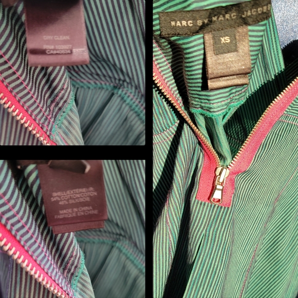 Marc by Marc Jacobs Pleated Pinstripe Silk Camisole Baby Doll Vneck Tank Top XS - Picture 15 of 15